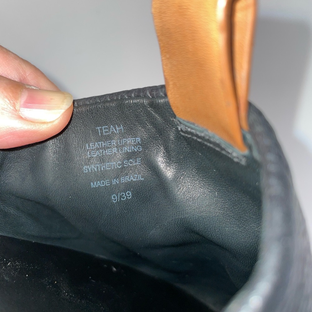 MERCEDES CASTILLO “Teah” Black Pebbled Leather Platform Mules - RARE!!! - Picture 9 of 16